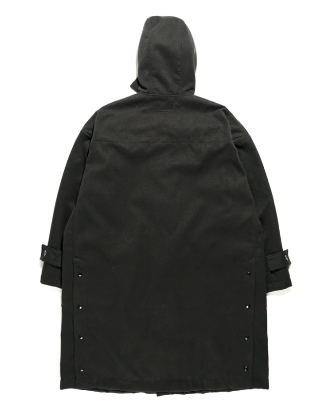 Spezial Madrid Engineered Garments Oversized Fireman Duffle Coat Black Polyester