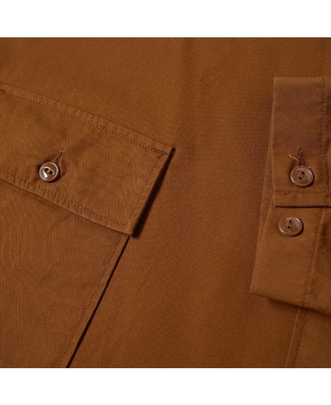 Spezial Madrid Engineered Garments Twill Cagoule Shirt Brown Sanded Twill