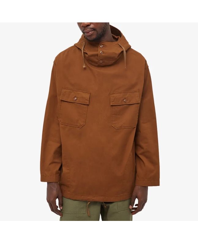 Spezial Madrid Engineered Garments Twill Cagoule Shirt Brown Sanded Twill