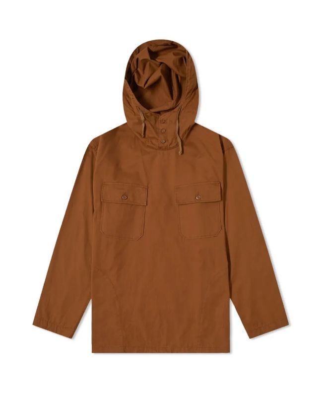 spezial madrid Engineered Garments Twill Cagoule Shirt Brown Sanded Twill
