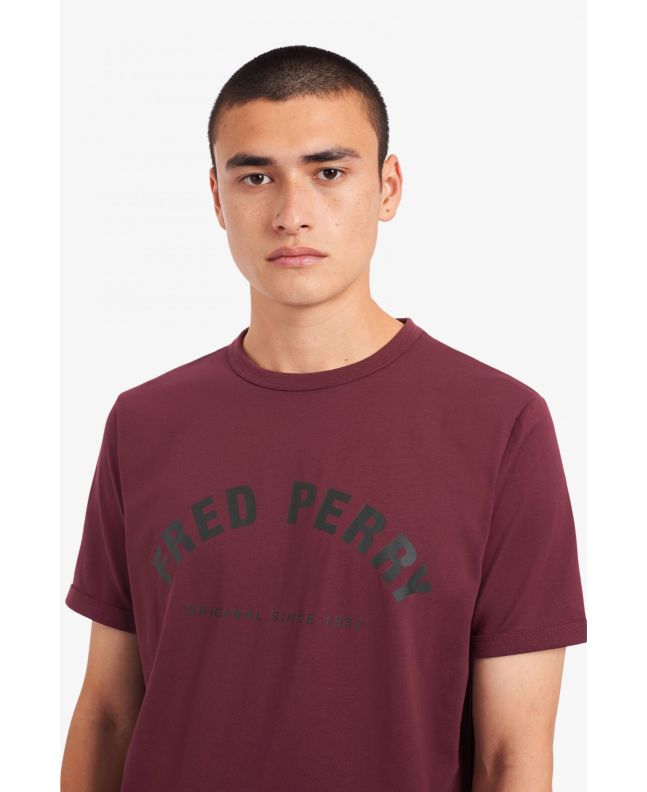Spezial Madrid Fred Perry Arch Branded Tee Mahogany
