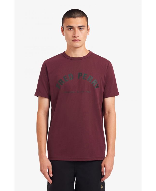 Spezial Madrid Fred Perry Arch Branded Tee Mahogany
