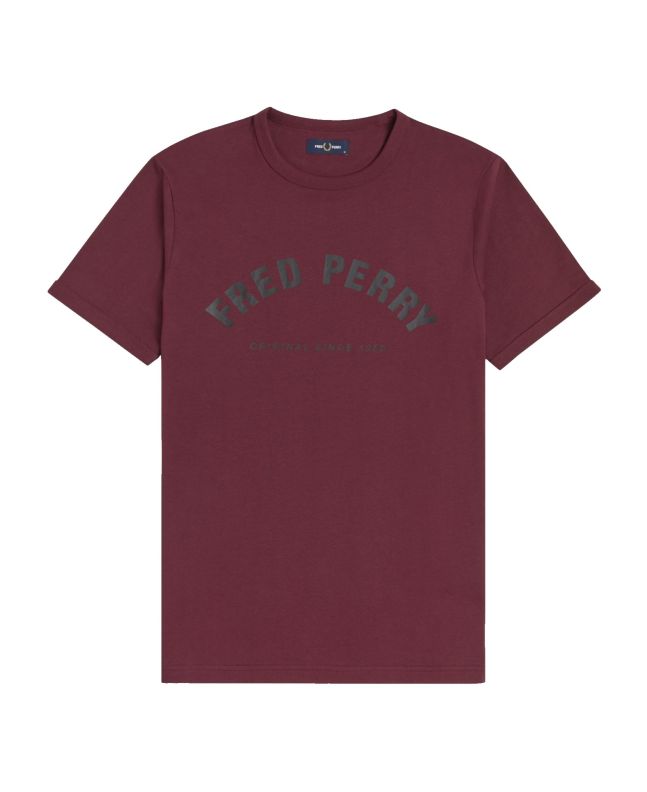 Spezial Madrid Fred Perry Arch Branded Tee Mahogany