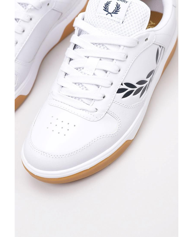 Spezial Madrid Fred Perry Authentic B300 Textured Leather Sneaker White