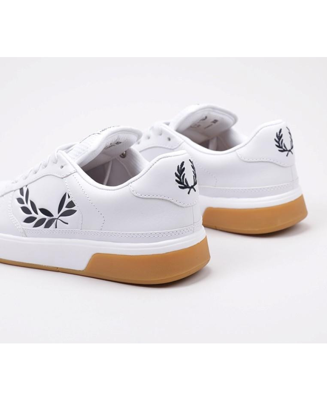 Spezial Madrid Fred Perry Authentic B300 Textured Leather Sneaker White