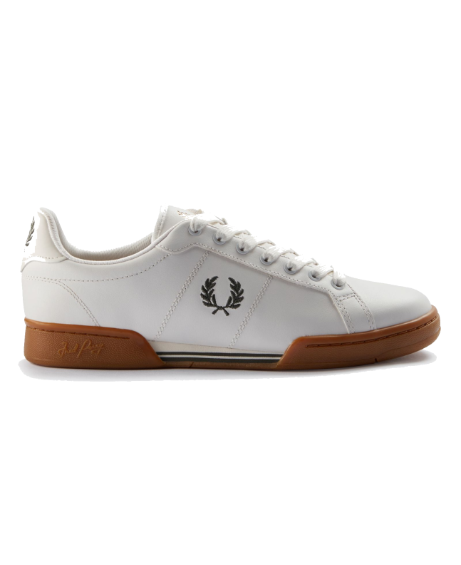 Spezial Madrid Fred Perry Authentic B722 Leather Sneaker Snow White & Field Green