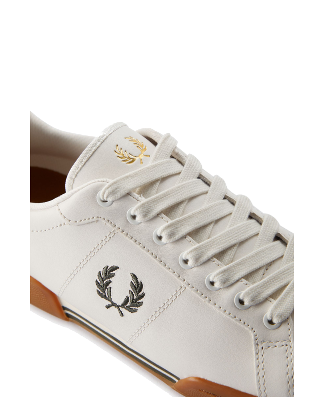 Spezial Madrid Fred Perry Authentic B722 Leather Sneaker Snow White & Field Green