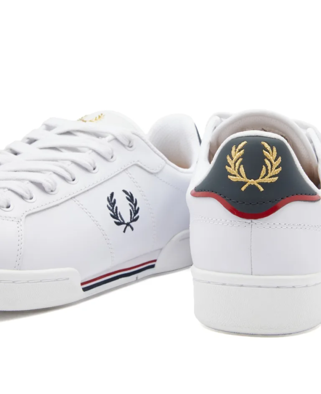 Spezial Madrid Fred Perry Authentic B722 Leather Sneaker White & Navy