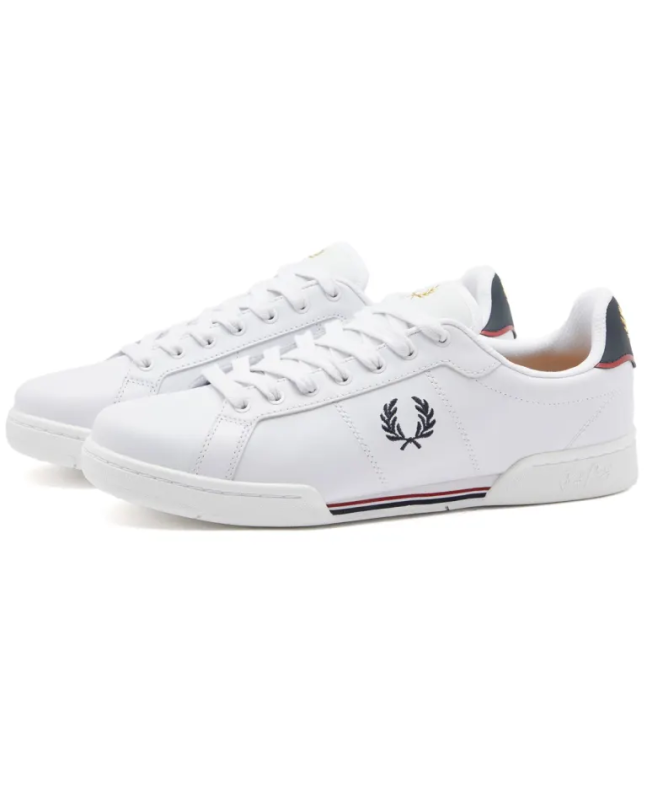 spezial madrid Fred Perry Authentic B722 Leather Sneaker White & Navy