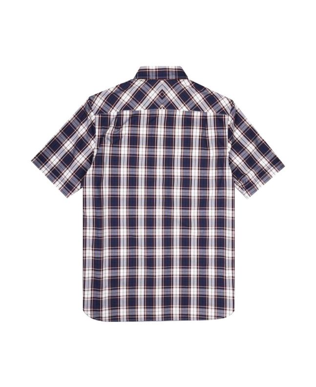 Spezial Madrid Fred Perry Authentic Button Down Short Sleeve Check Shirt French Navy