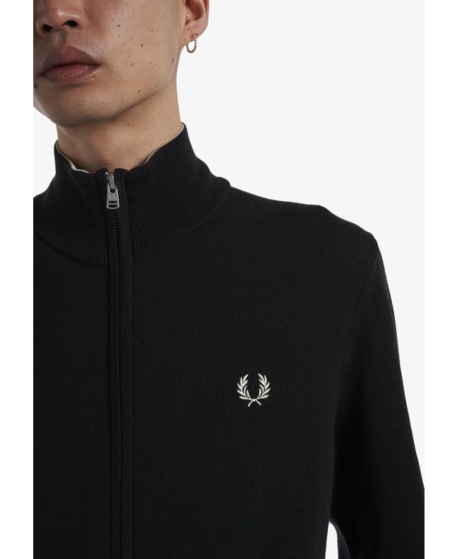 Spezial Madrid Fred Perry Authentic Classic Zip Through Cardigan Black