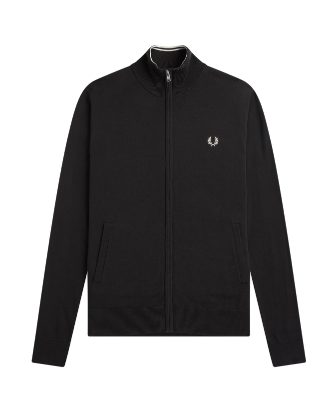 Spezial Madrid Fred Perry Authentic Classic Zip Through Cardigan Black