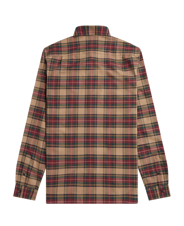Spezial Madrid Fred Perry Authentic Oxford Tartan Shirt Shaded Stone