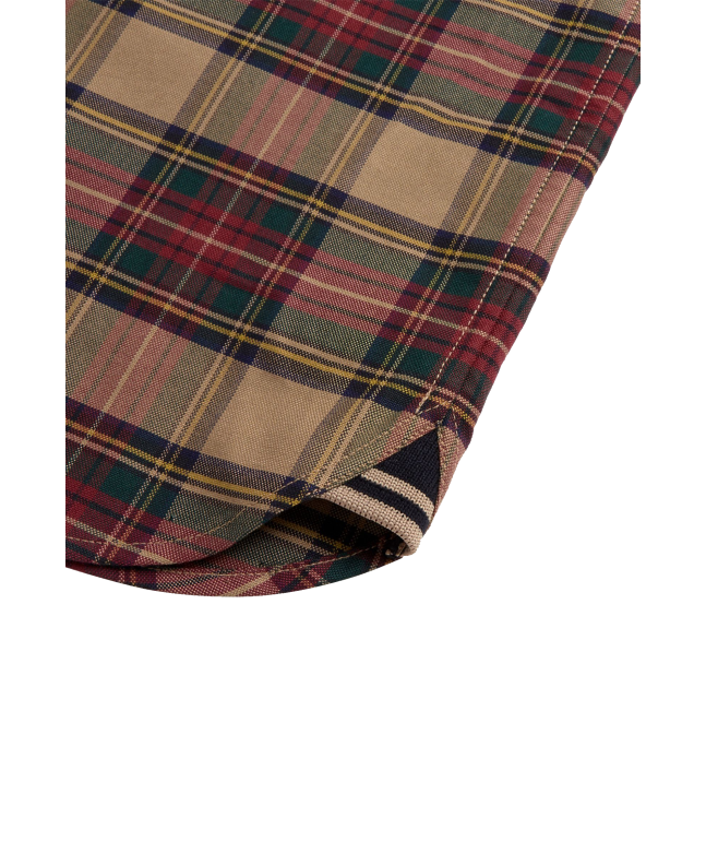 Spezial Madrid Fred Perry Authentic Oxford Tartan Shirt Shaded Stone