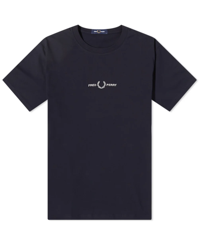 Spezial Madrid Fred Perry Authentic Small Embroidered Logo Tee Navy