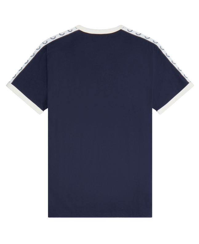 Spezial Madrid Fred Perry Authentic Taped Ringer Tee Carbon Blue