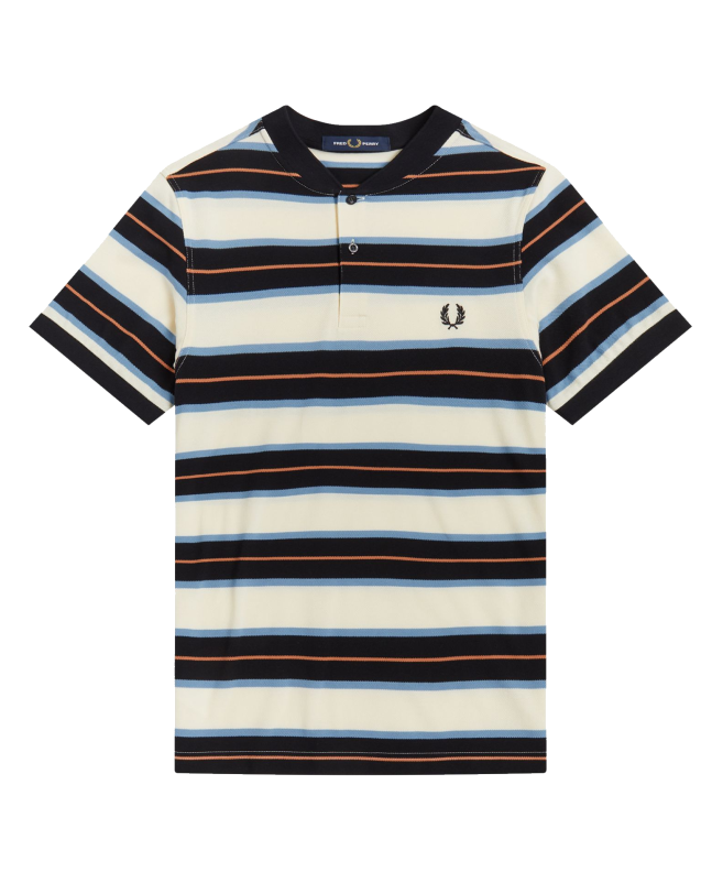 spezial madrid Fred Perry Bomber Collar Polo Shirt Ecru