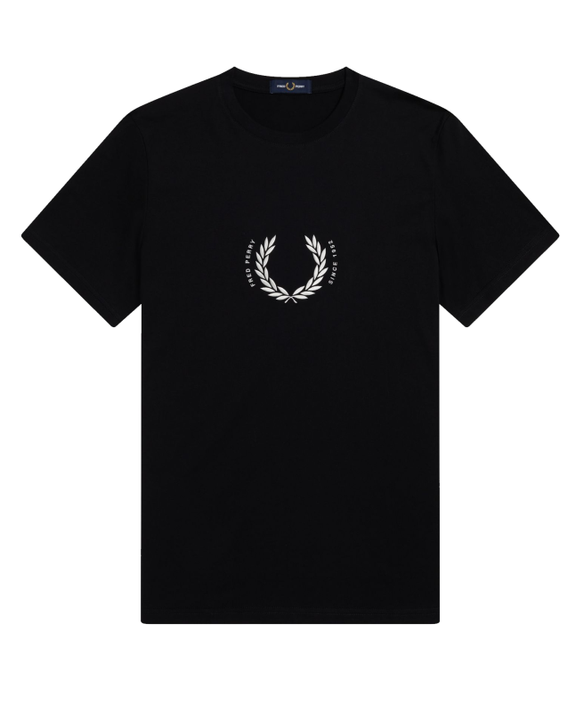 spezial madrid Fred Perry Circle Branding Tee Black