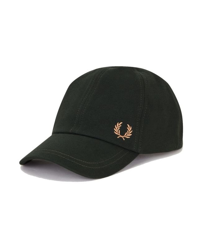 spezial madrid Fred Perry Classic Pique Cap Night Green & Light Rust