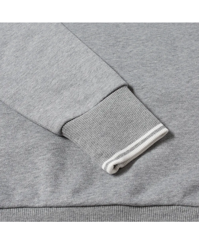 Spezial Madrid Fred Perry Half Zip Crew Sweat SteelMarl & White