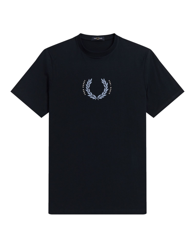 spezial madrid Fred Perry Laurel Wreath Graphic Tee Navy