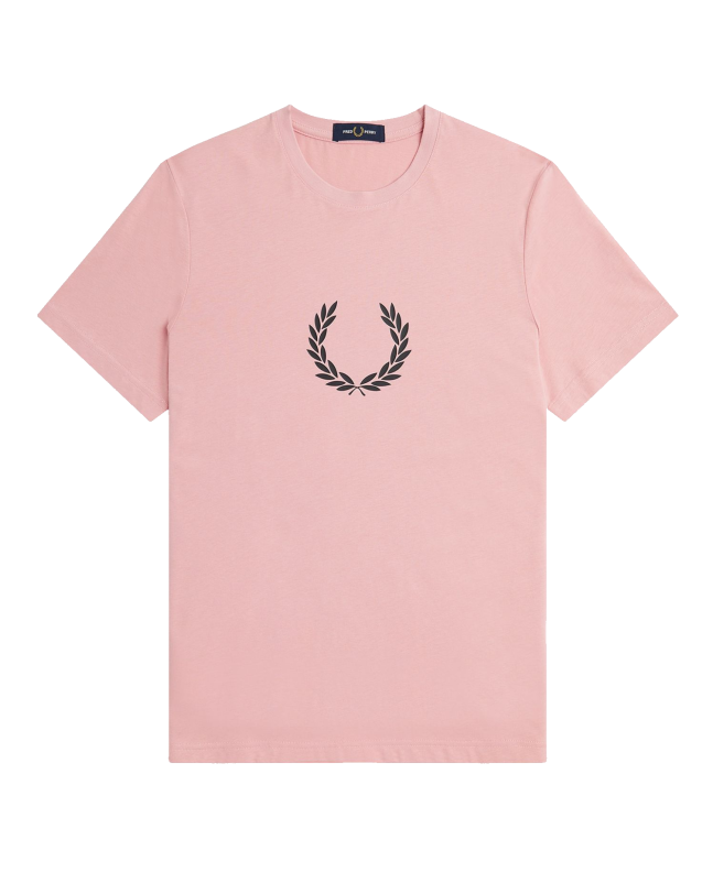 spezial madrid Fred Perry Laurel Wreath Tee Pink Chalk