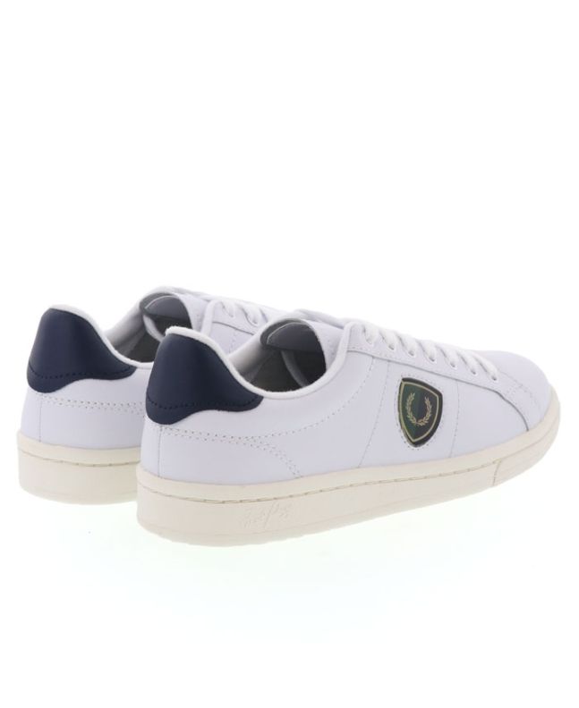 Spezial Madrid Fred Perry Leather Shield Badge White