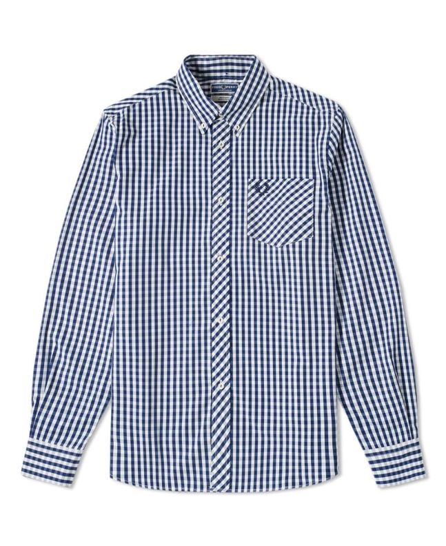 Spezial Madrid Fred Perry Reissues Gingham Shirt Navy