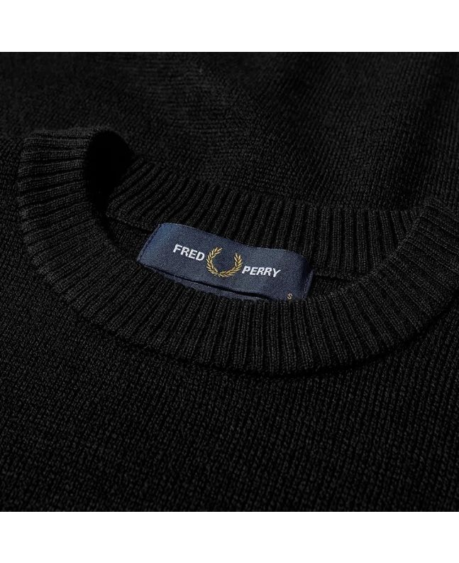 Spezial Madrid Fred Perry Reissues Laurel Wreath Crew Knit Black