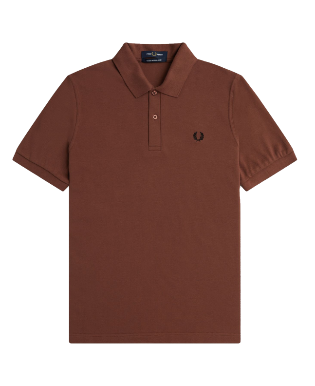 Spezial Madrid Fred Perry Reissues Original Plain Polo Whiskey Brown & Black