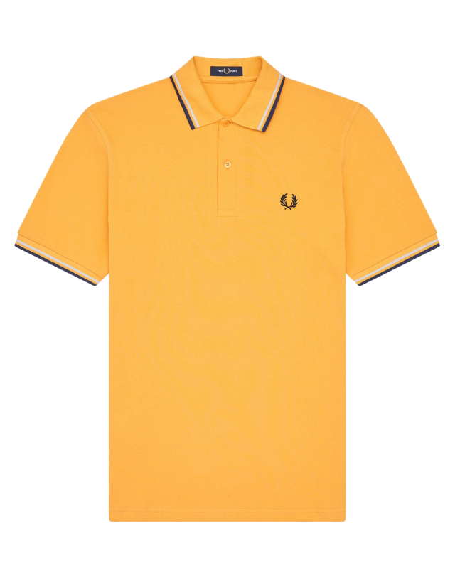 spezial madrid Fred Perry Reissues Original Twin Tipped Polo Gold & Deep Carbon