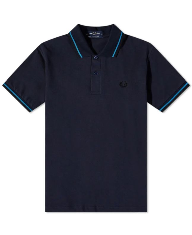 spezial madrid Fred Perry Reissues Original Twin Tipped Polo Navy King Fisher & Black