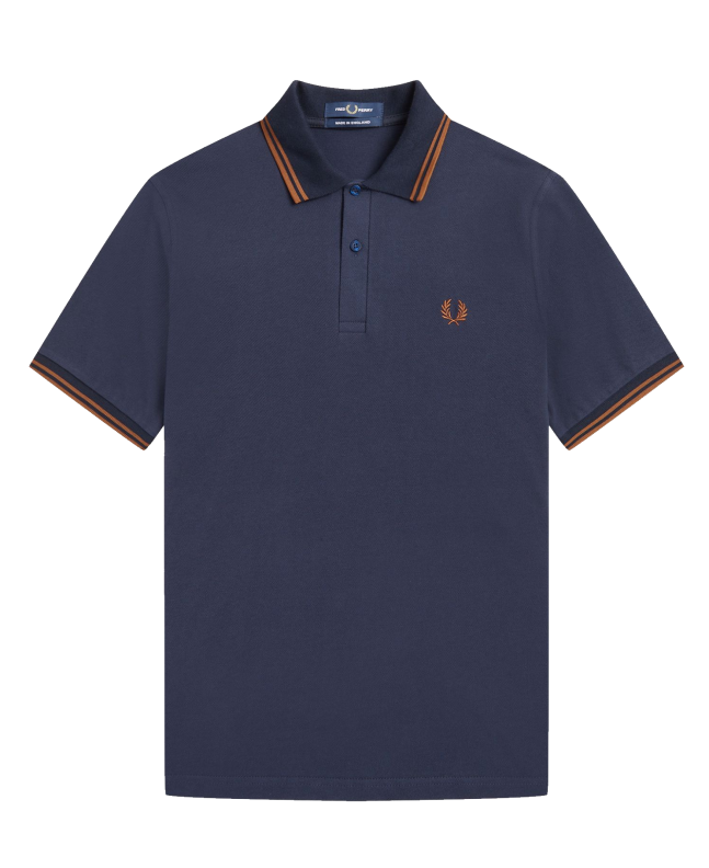 spezial madrid Fred Perry Reissues Original Twin Tipped Polo Navy & Nut Flake