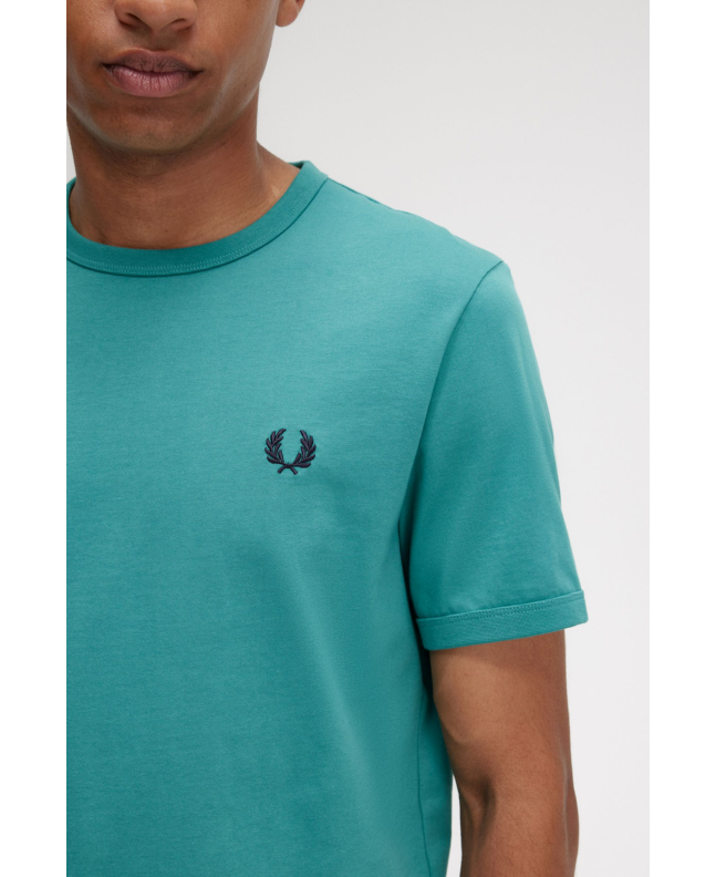 Spezial Madrid Fred Perry Ringer Tee Deep Mint Green