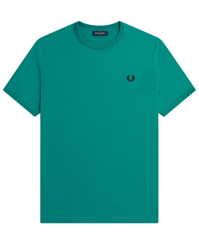 Spezial Madrid Fred Perry Ringer Tee Deep Mint Green