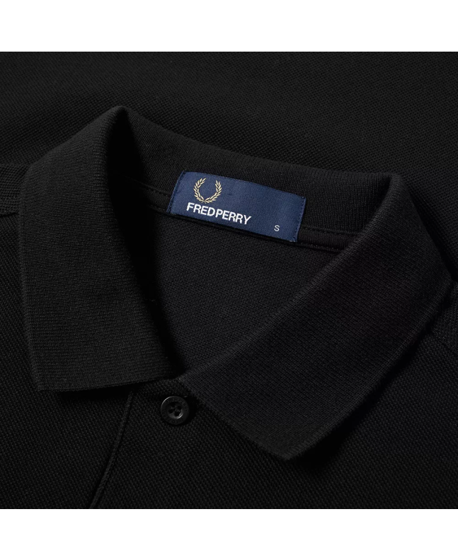 Spezial Madrid Fred Perry Slim Fit Plain Polo Black