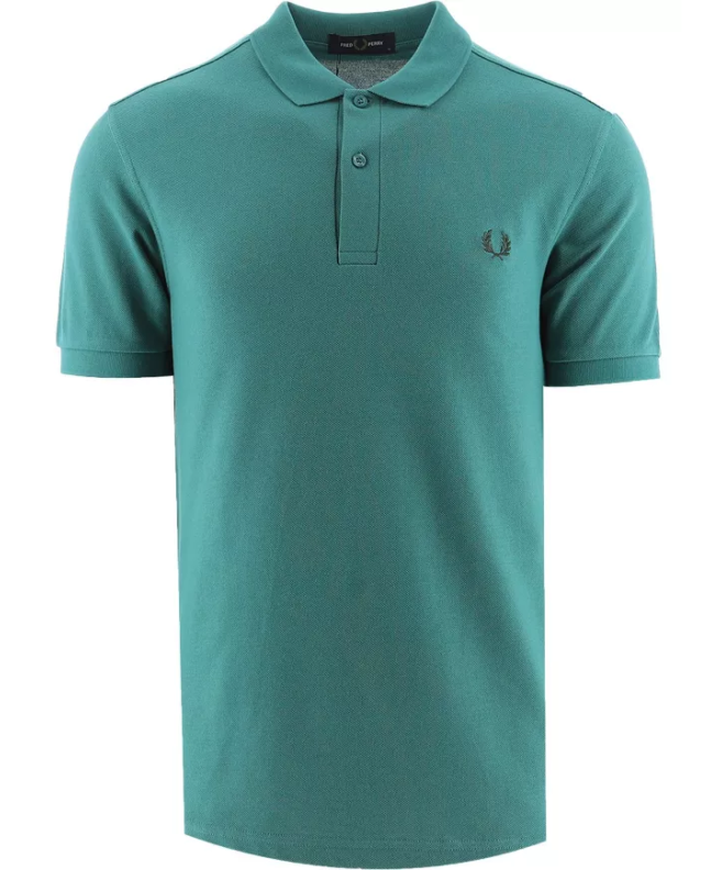 Spezial Madrid Fred Perry Slim Fit Plain Polo Deep Mint
