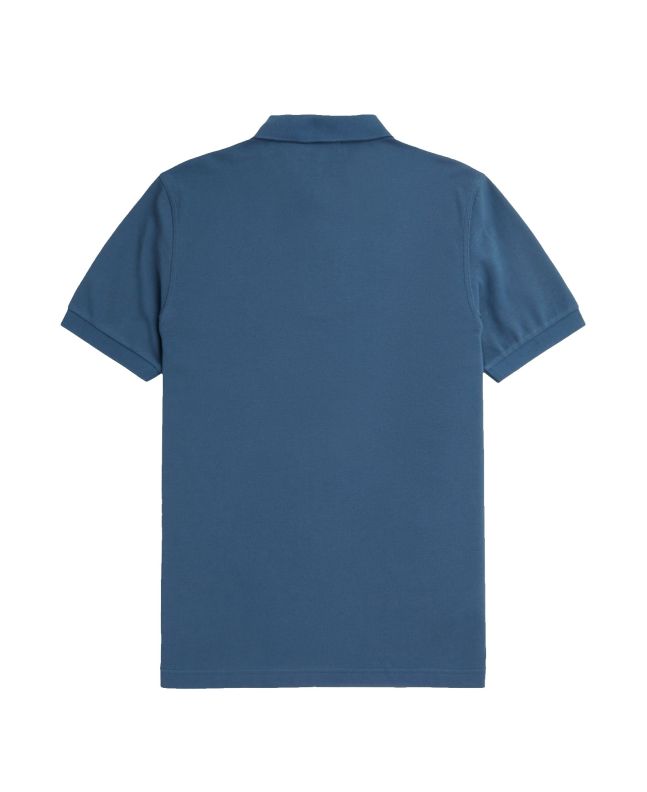 Spezial Madrid Fred Perry Slim Fit Plain Polo Midnight Blue & Light Ice