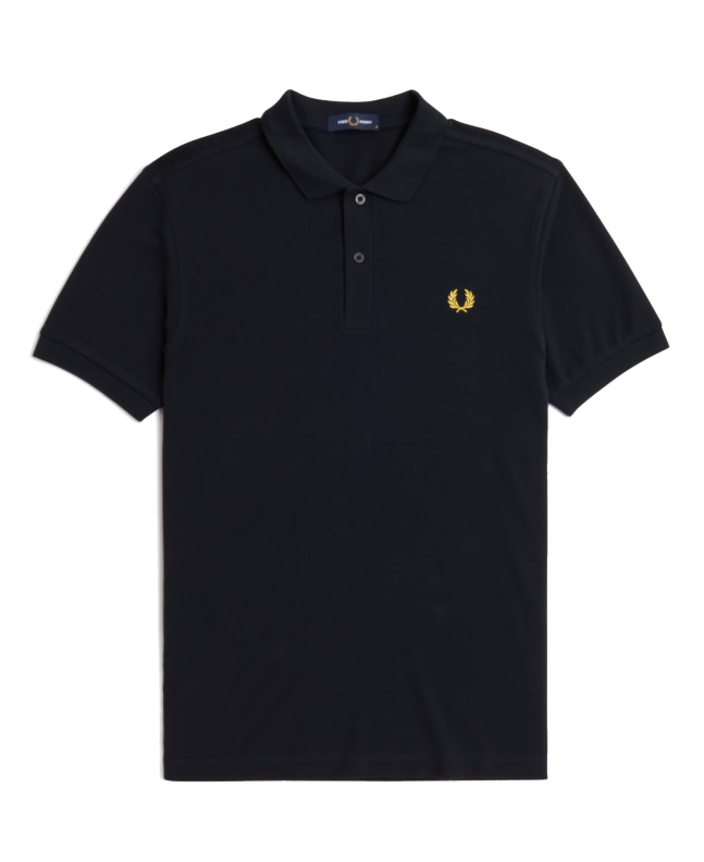 spezial madrid Fred Perry Slim Fit Plain Polo Navy & Honeycomb