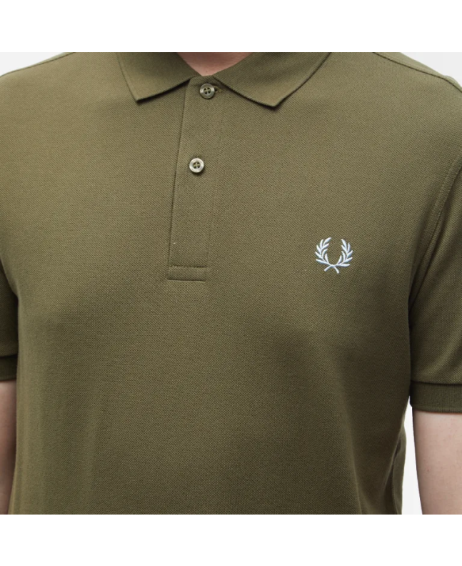 Spezial Madrid Fred Perry Slim Fit Plain Polo Uniform Green