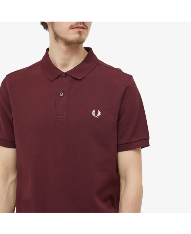 Spezial Madrid Fred Perry Slim Fit Plain Polo Uniform Oxblood