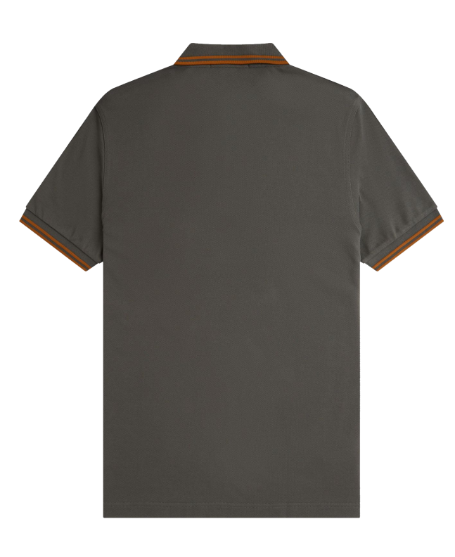 Spezial Madrid Fred Perry Slim Fit Twin Tipped Polo Field Green & Nut Flake