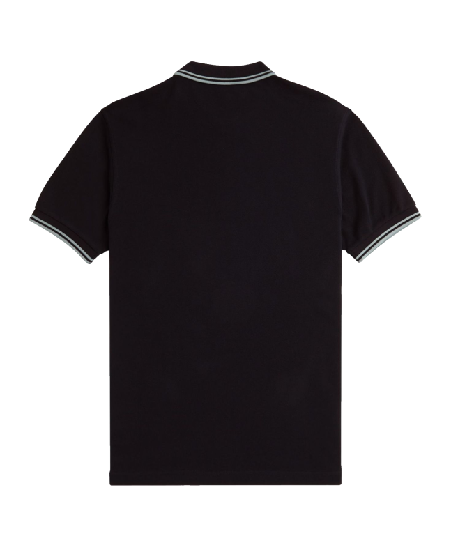 Spezial Madrid Fred Perry Slim Fit Twin Tipped Polo Navy & Silver Blue
