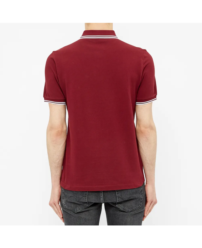 Spezial Madrid Fred Perry Slim Fit Twin Tipped Polo Port & White