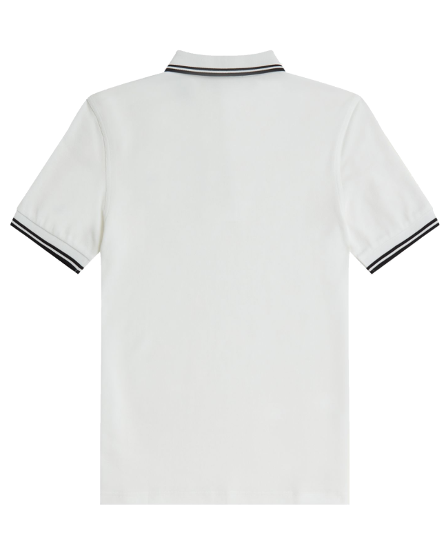 Spezial Madrid Fred Perry Slim Fit Twin Tipped Polo White & Black