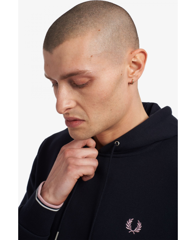 Spezial Madrid Fred Perry Tipped Hooded Sweatshirt Navy