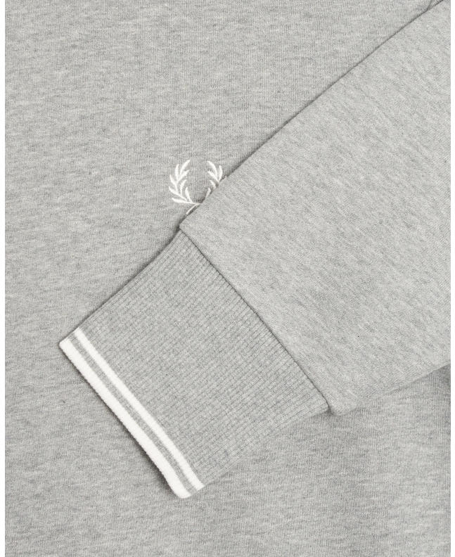 Spezial Madrid Fred Perry Tipped Hooded Sweatshirt Steel Marl