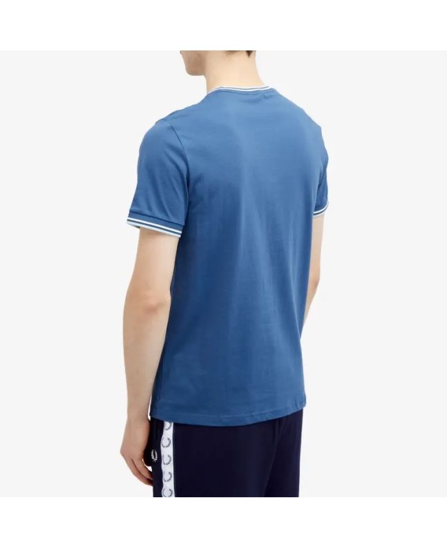 Spezial Madrid Fred Perry Twin Tipped Tee Midnight Blue & Ecru