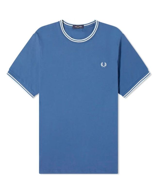 spezial madrid Fred Perry Twin Tipped Tee Midnight Blue & Ecru
