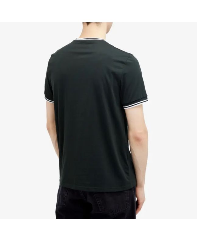 Spezial Madrid Fred Perry Twin Tipped Tee Night Green & Snow White